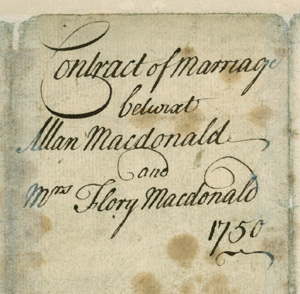 Flora Macdonald's wedding lines